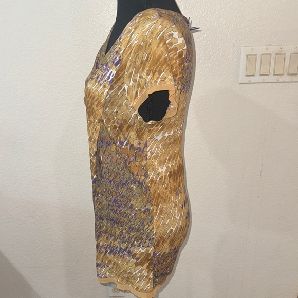 Elegant Gold and Purple Women's Top Size S Vera Wang - Picture 2 of 3